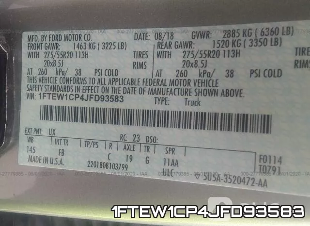 1FTEW1CP4JFD93583 фото 10