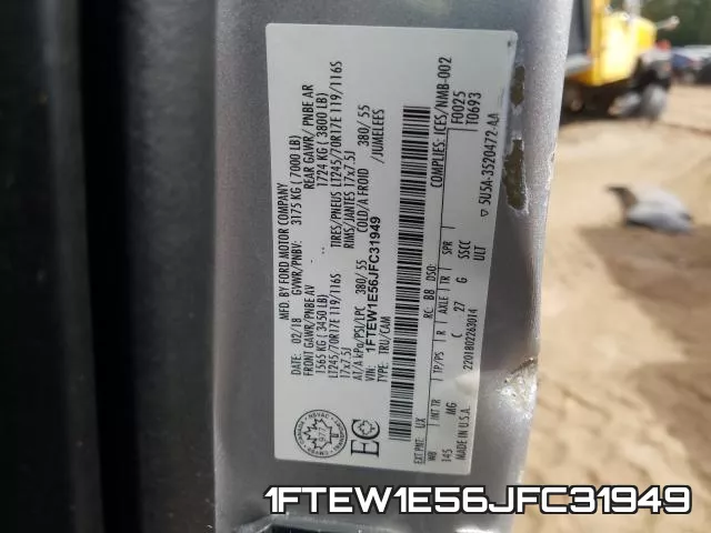 1FTEW1E56JFC31949 фото 2