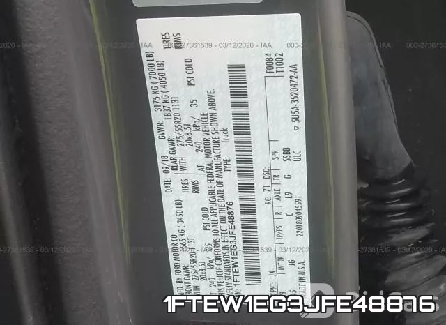 1FTEW1EG3JFE48876 фото 10