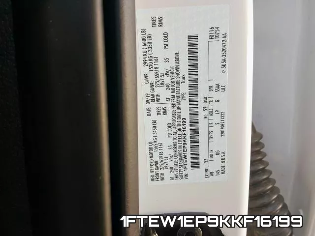 1FTEW1EP9KKF16199 фото 2