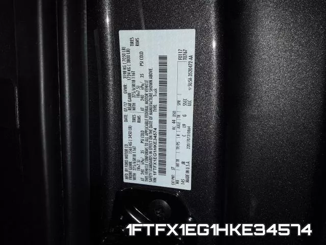1FTFX1EG1HKE34574 фото 2