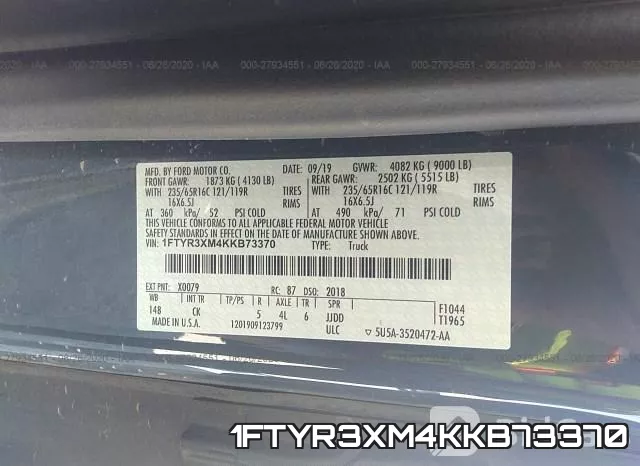 1FTYR3XM4KKB73370 фото 10