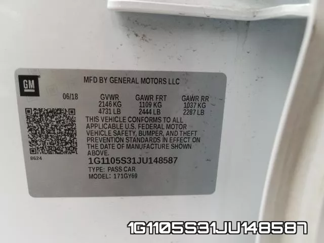 1G1105S31JU148587 фото 2