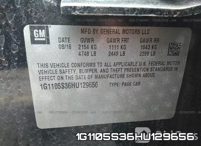 1G1105S36HU129656 фото 10