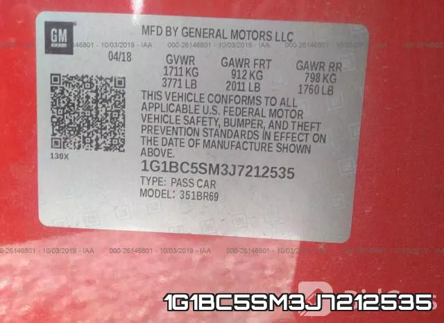 1G1BC5SM3J7212535 фото 10