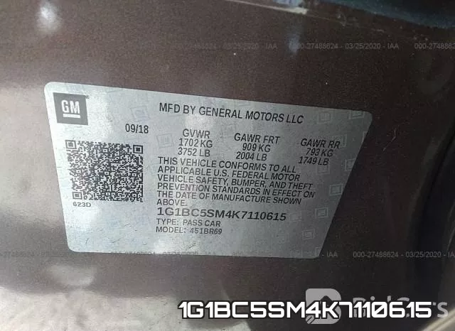 1G1BC5SM4K7110615 фото 10