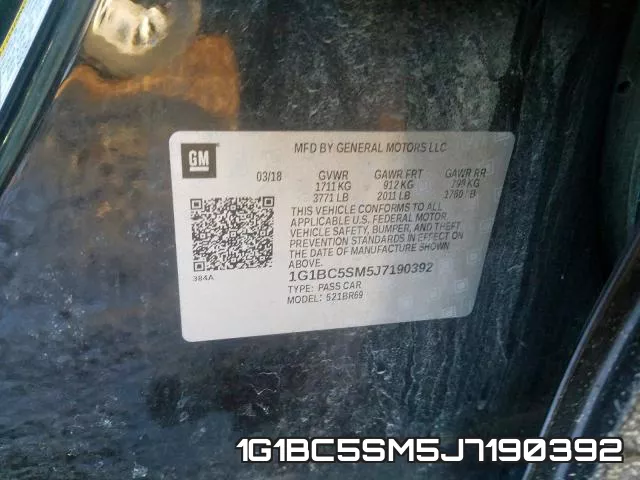 1G1BC5SM5J7190392 фото 2