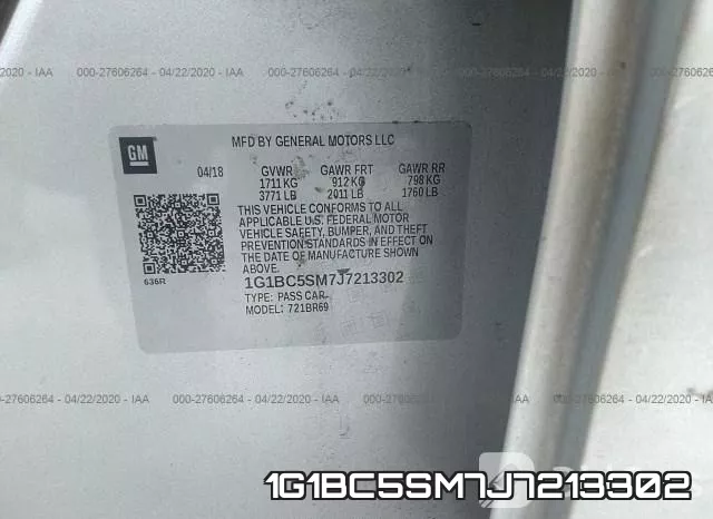 1G1BC5SM7J7213302 фото 10