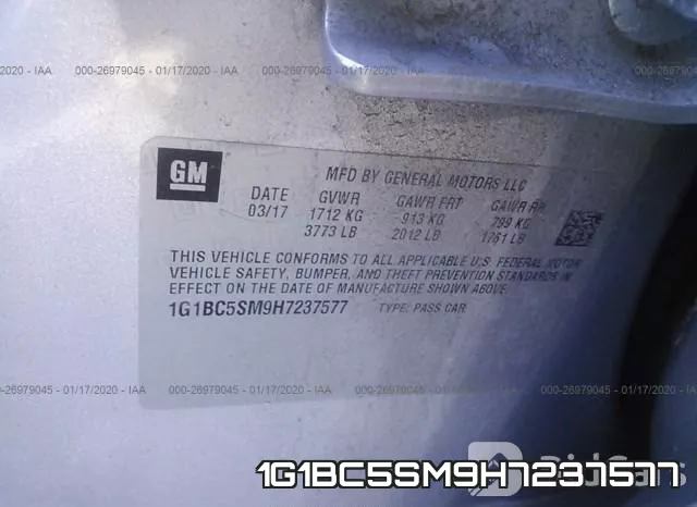 1G1BC5SM9H7237577 фото 10