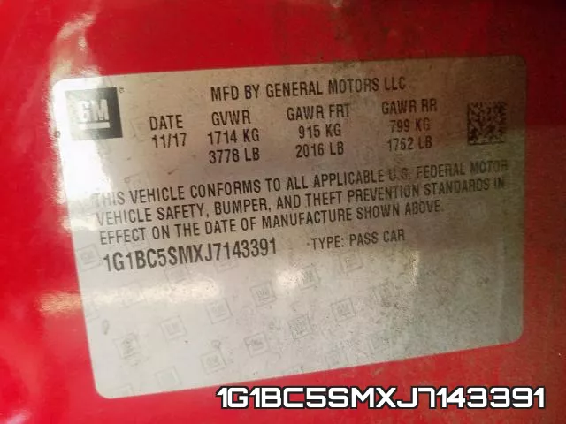1G1BC5SMXJ7143391 фото 2