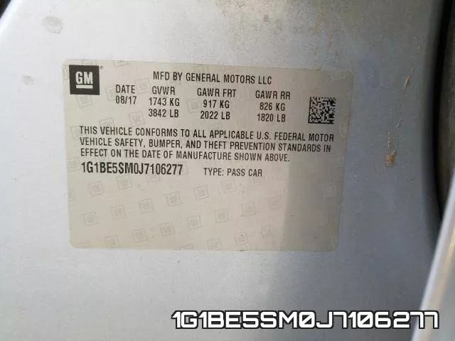 1G1BE5SM0J7106277 фото 2