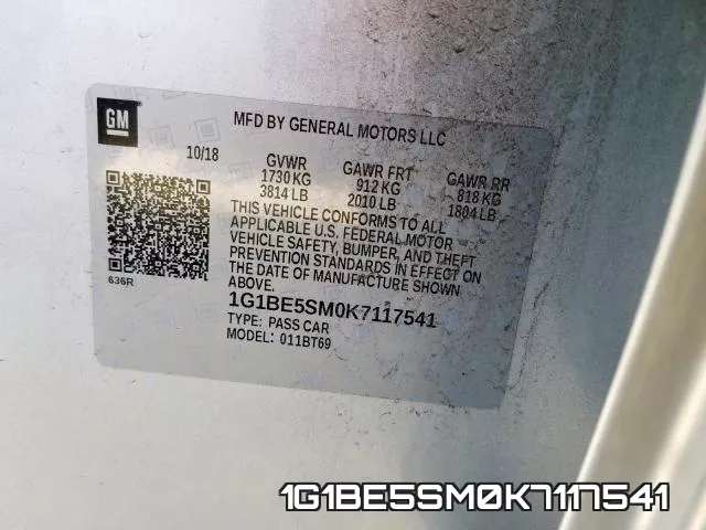 1G1BE5SM0K7117541 фото 2