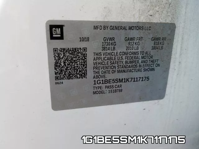 1G1BE5SM1K7117175 фото 2