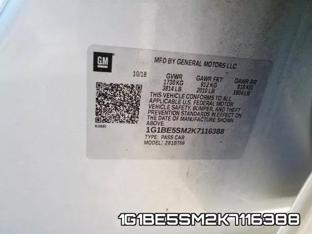 1G1BE5SM2K7116388 фото 2