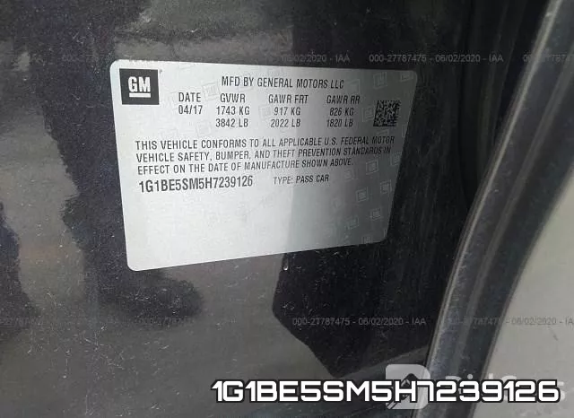 1G1BE5SM5H7239126 фото 10