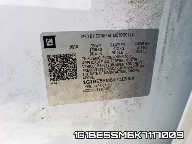 1G1BE5SM6K7117009 фото 2