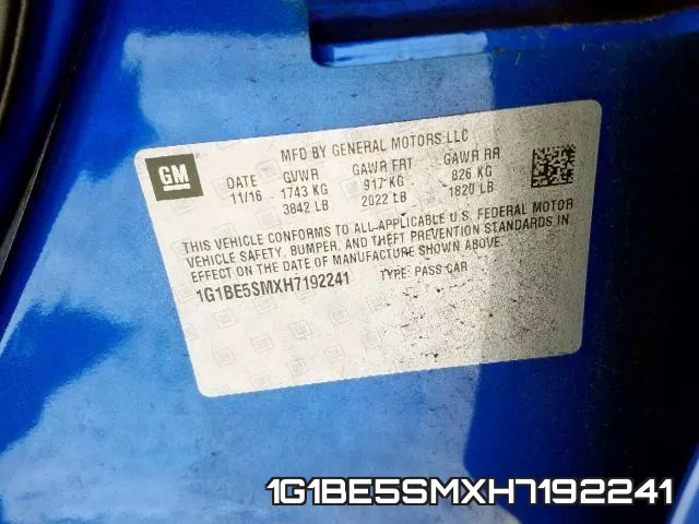 1G1BE5SMXH7192241 фото 2
