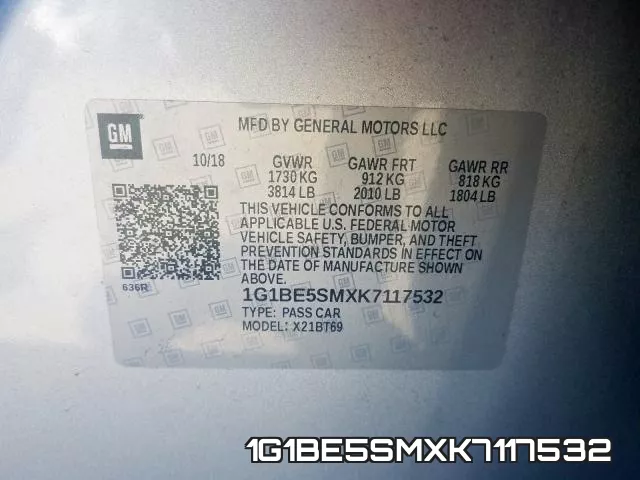1G1BE5SMXK7117532 фото 2