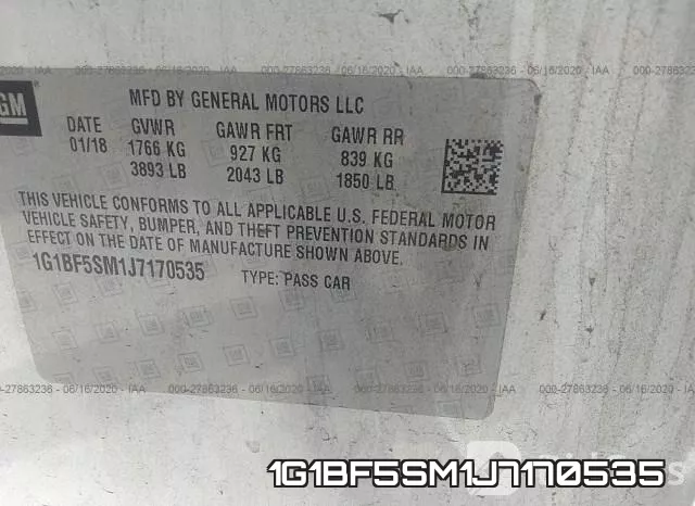 1G1BF5SM1J7170535 фото 10