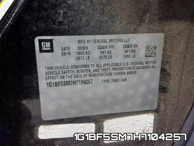 1G1BF5SM7H7104257 фото 2