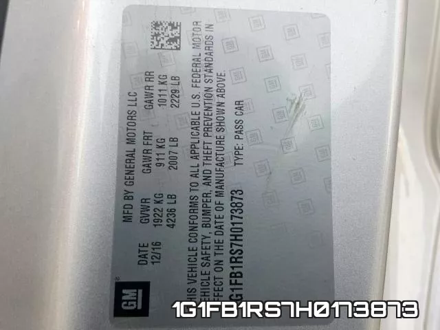 1G1FB1RS7H0173873 фото 2