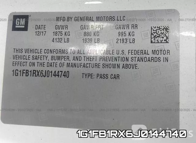 1G1FB1RX6J0144740 фото 10