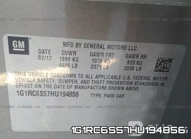 1G1RC6S57HU194856 фото 10