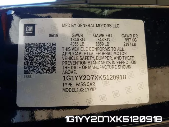 1G1YY2D7XK5120918 фото 2