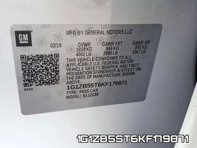 1G1ZB5ST6KF179871 фото 2