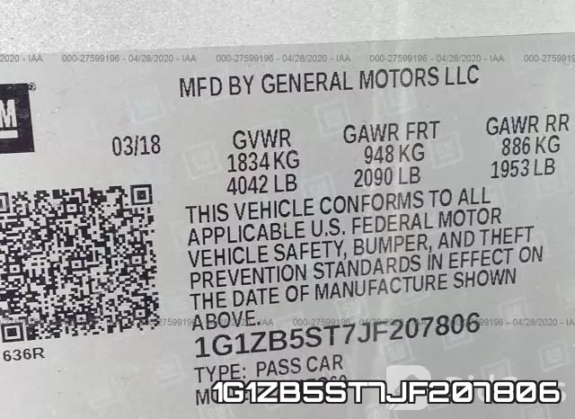 1G1ZB5ST7JF207806 фото 10