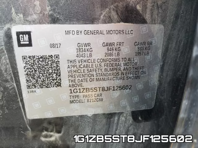 1G1ZB5ST8JF125602 фото 2