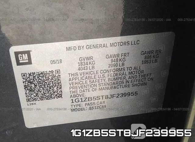 1G1ZB5ST8JF239955 фото 10