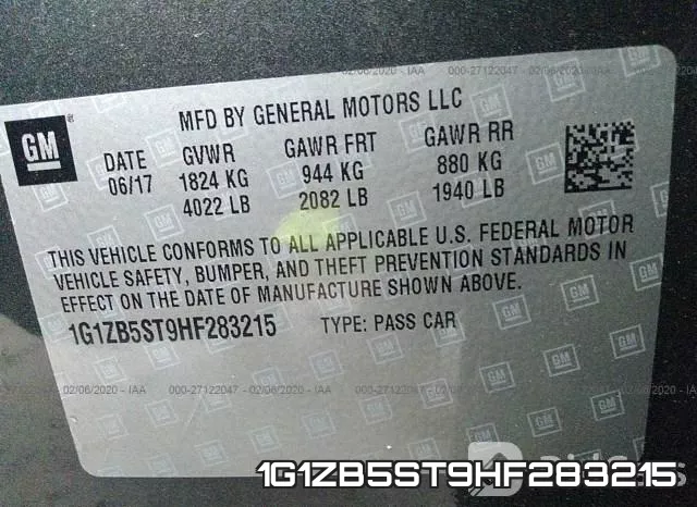 1G1ZB5ST9HF283215 фото 10