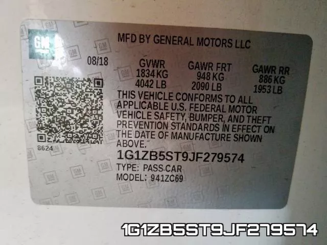 1G1ZB5ST9JF279574 фото 2