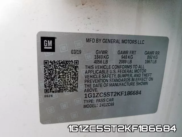1G1ZC5ST2KF186684 фото 2