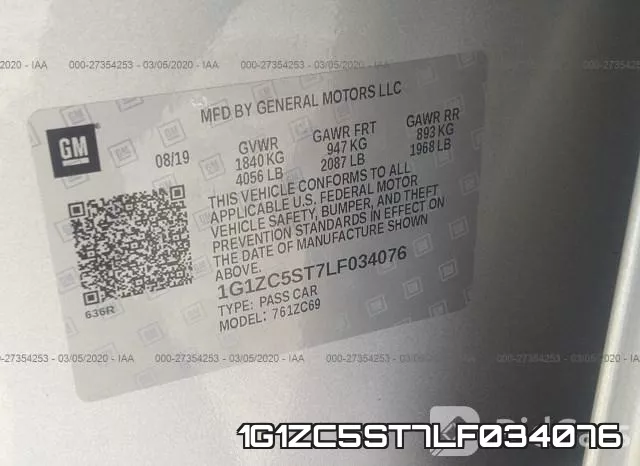 1G1ZC5ST7LF034076 фото 10