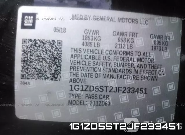 1G1ZD5ST2JF233451 фото 10
