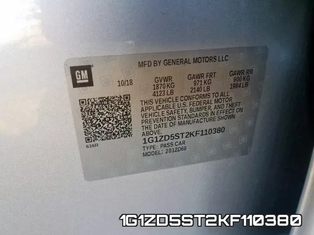 1G1ZD5ST2KF110380 фото 2