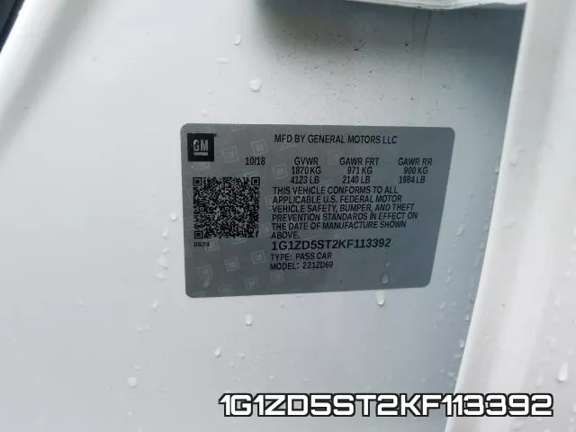 1G1ZD5ST2KF113392 фото 2