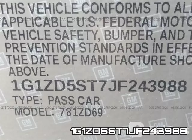 1G1ZD5ST7JF243988 фото 10