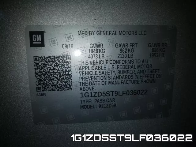 1G1ZD5ST9LF036022 фото 2