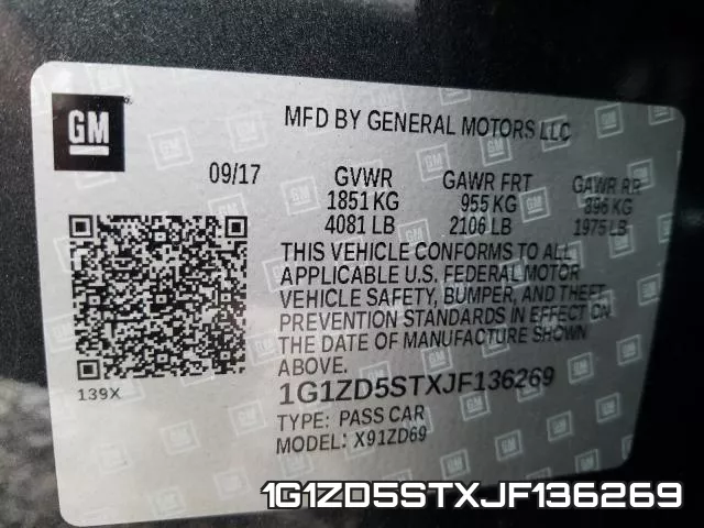 1G1ZD5STXJF136269 фото 2
