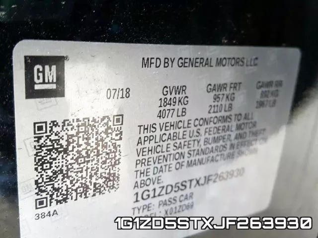 1G1ZD5STXJF263930 фото 2
