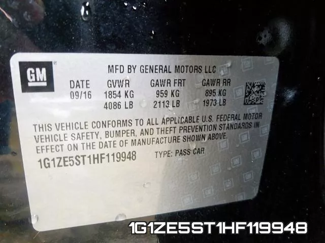 1G1ZE5ST1HF119948 фото 2