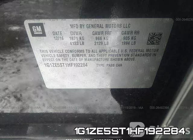 1G1ZE5ST1HF192284 фото 10