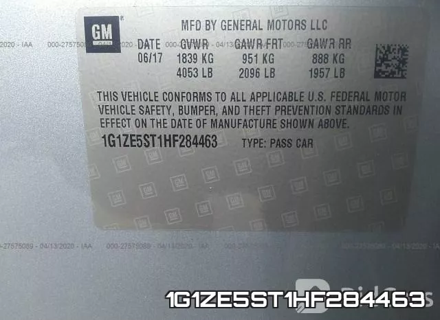 1G1ZE5ST1HF284463 фото 10