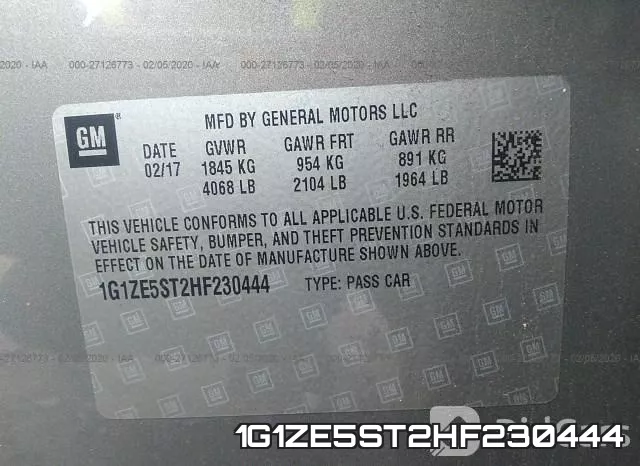 1G1ZE5ST2HF230444 фото 10