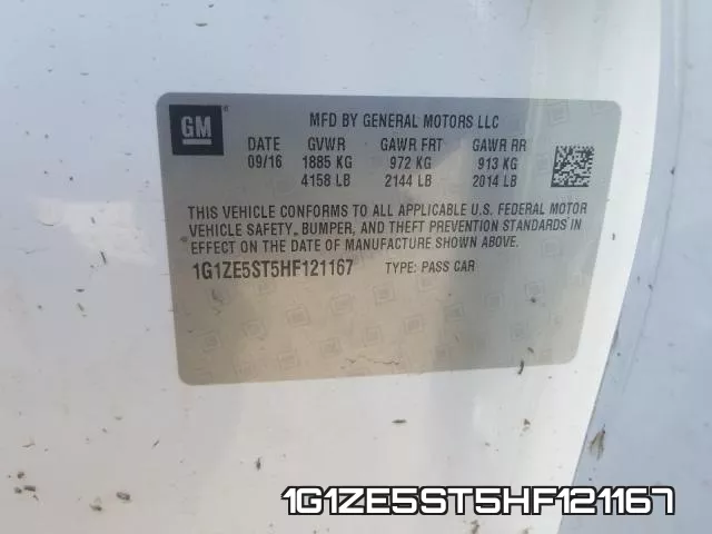 1G1ZE5ST5HF121167 фото 2