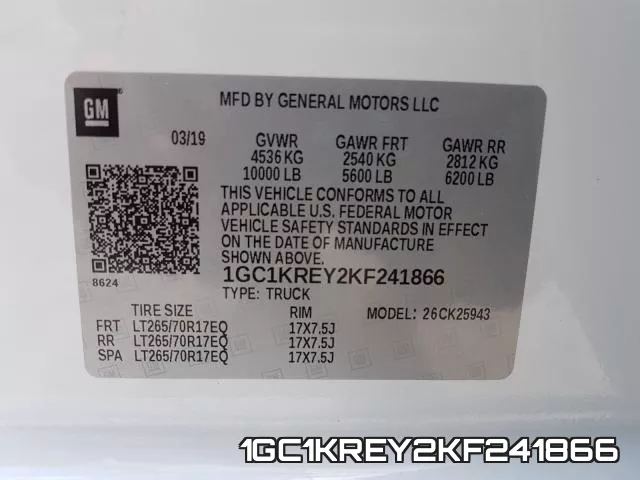 1GC1KREY2KF241866 фото 2