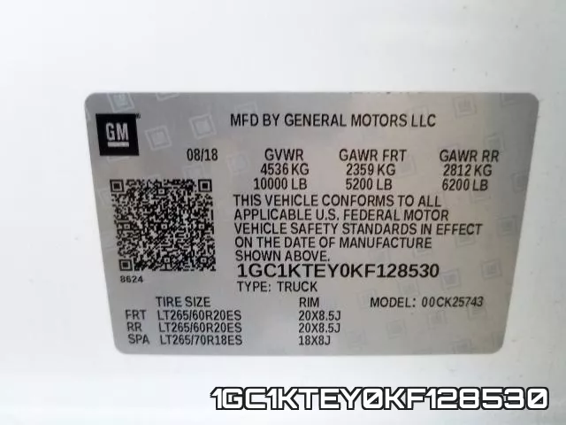 1GC1KTEY0KF128530 фото 2